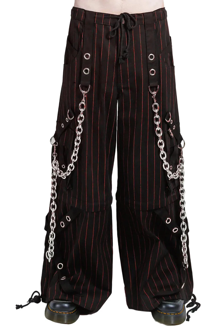Tripp NYC Godfather Chain Stripe Pants [Black/Red]