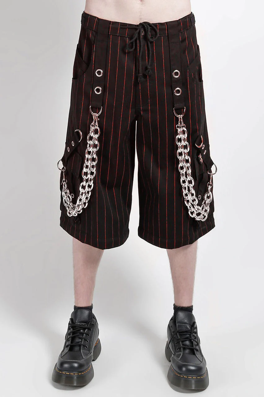 Tripp NYC Godfather Chain Stripe Pants [Black/Red] - Image 4
