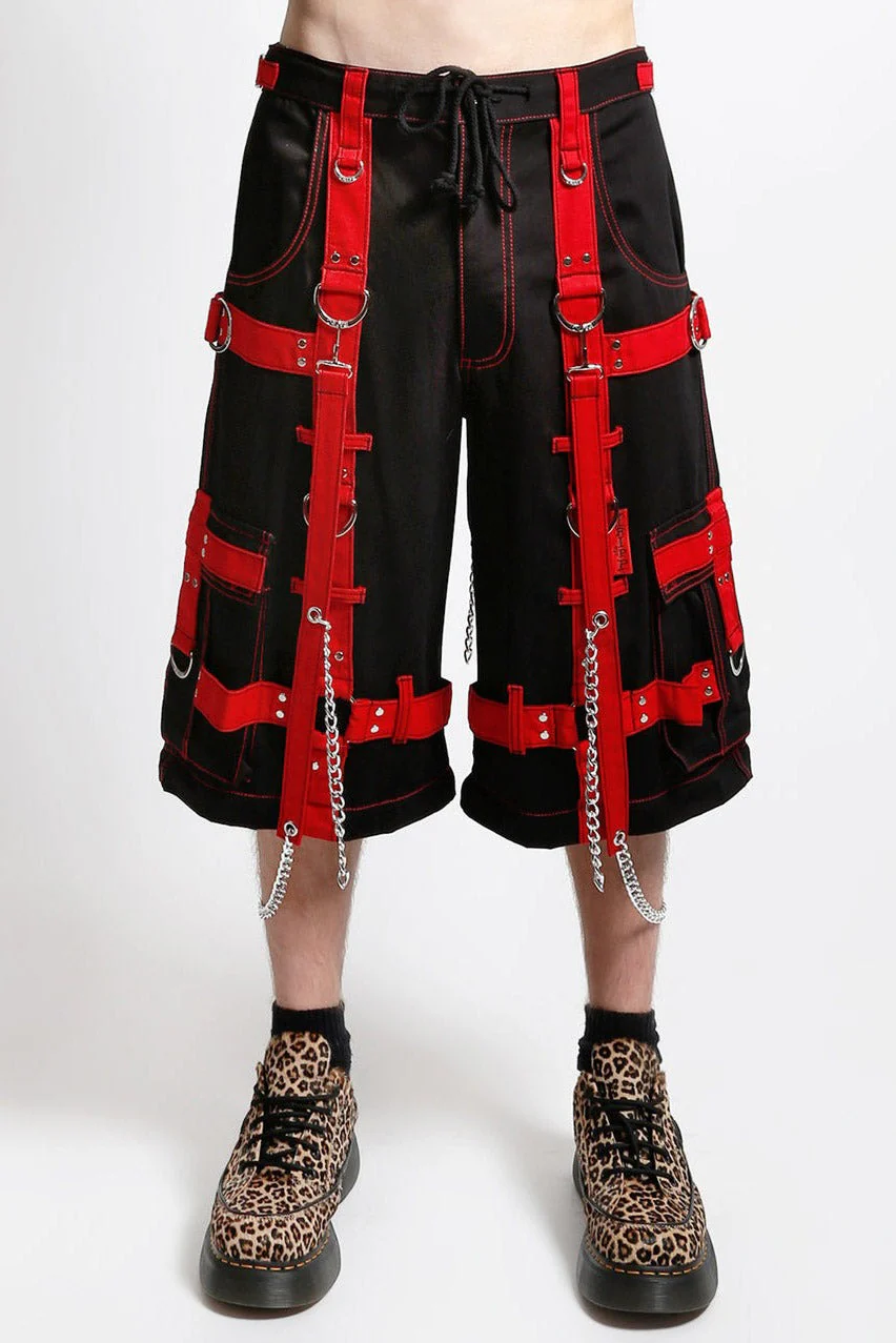 Tripp NYC Harness Dark Street Pants [Black/Red] - Image 4