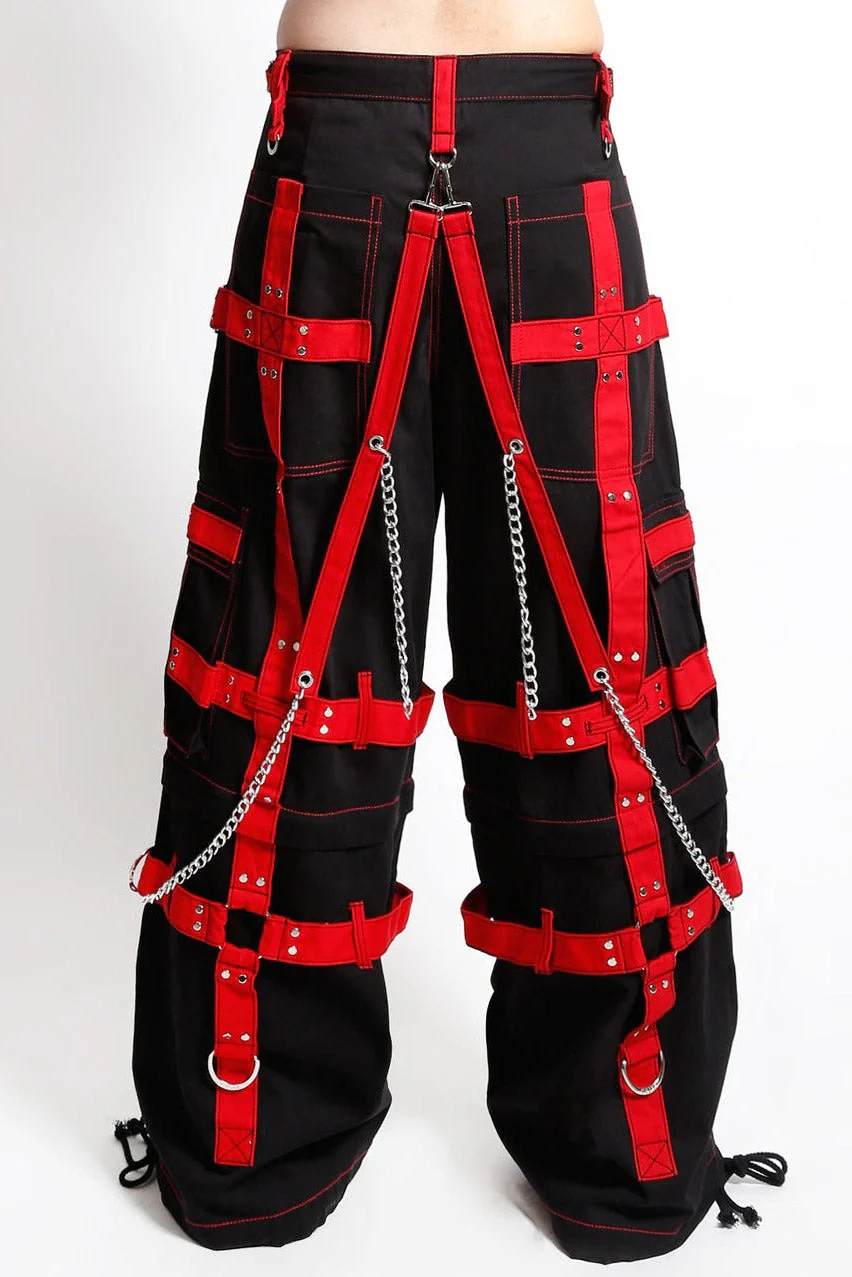 Tripp NYC Harness Dark Street Pants [Black/Red] - Image 8
