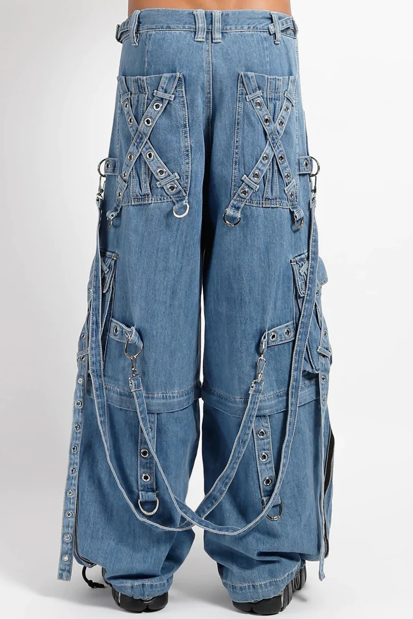 Tripp NYC Denim X Strap Pants [Light Blue] - Image 3