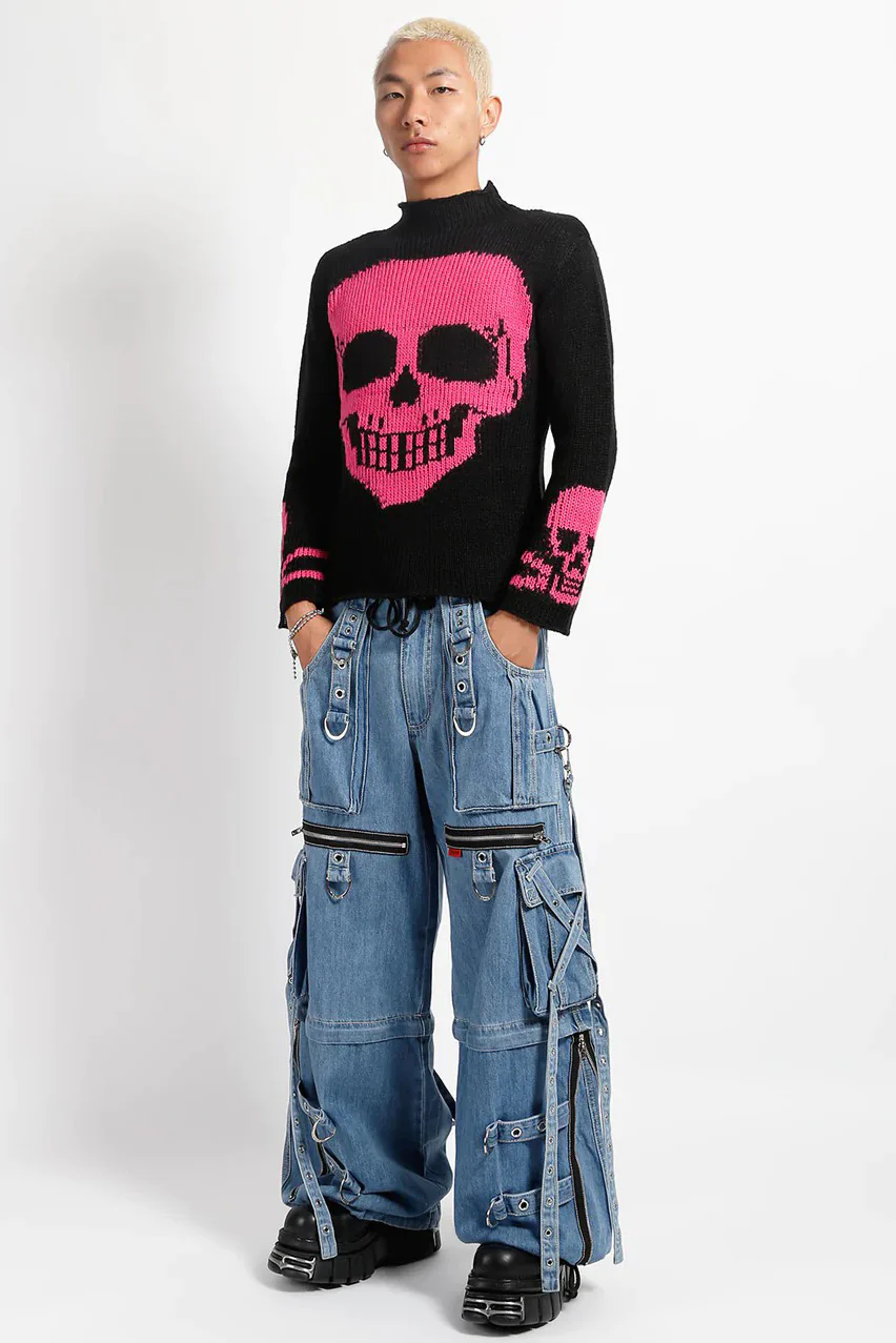Tripp NYC Denim X Strap Pants [Light Blue] - Image 5