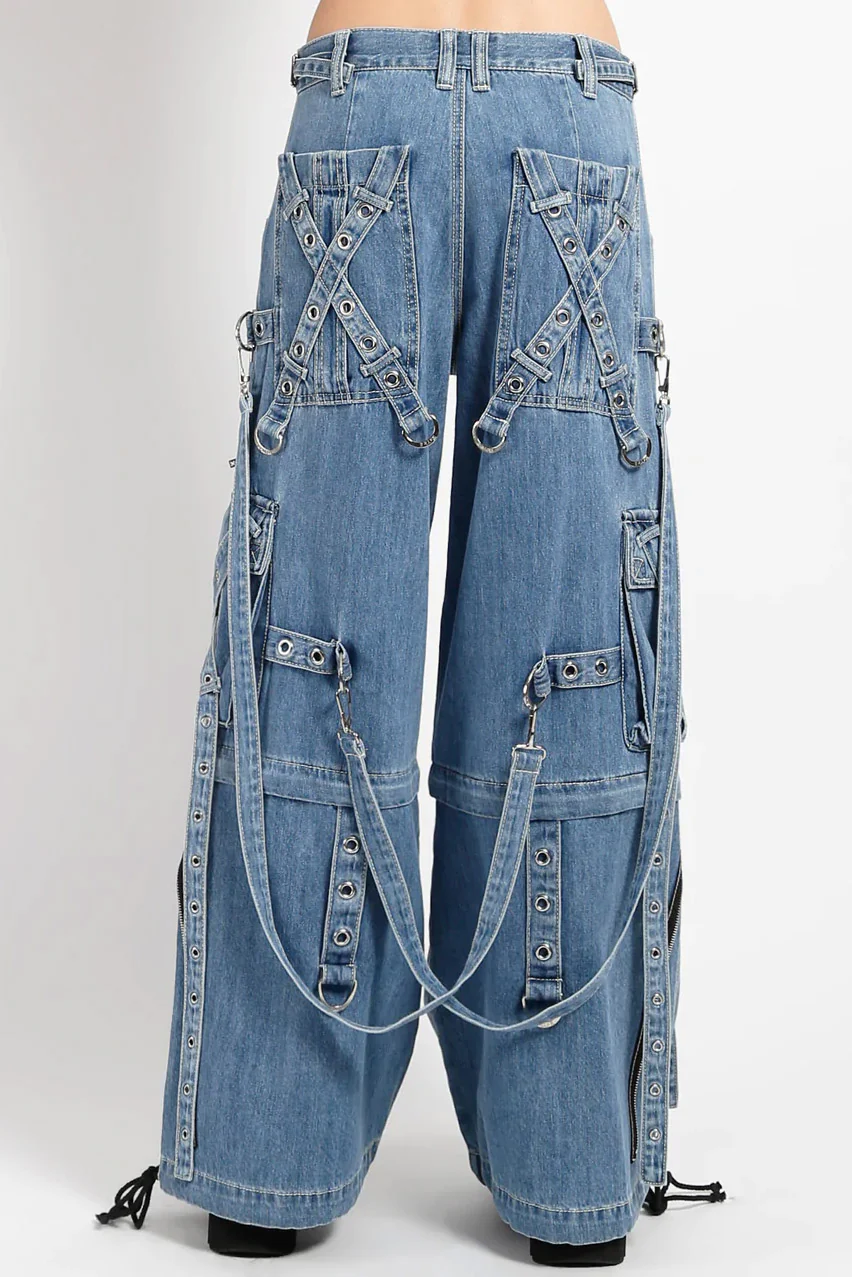 Tripp NYC Denim X Strap Pants [Light Blue] - Image 8
