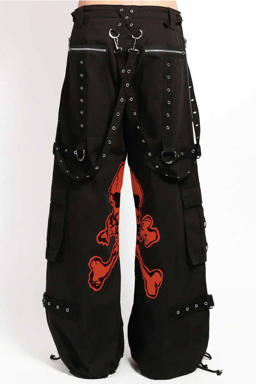 Tripp NYC Mega Skull Pants [BLACK/RED] - Image 3