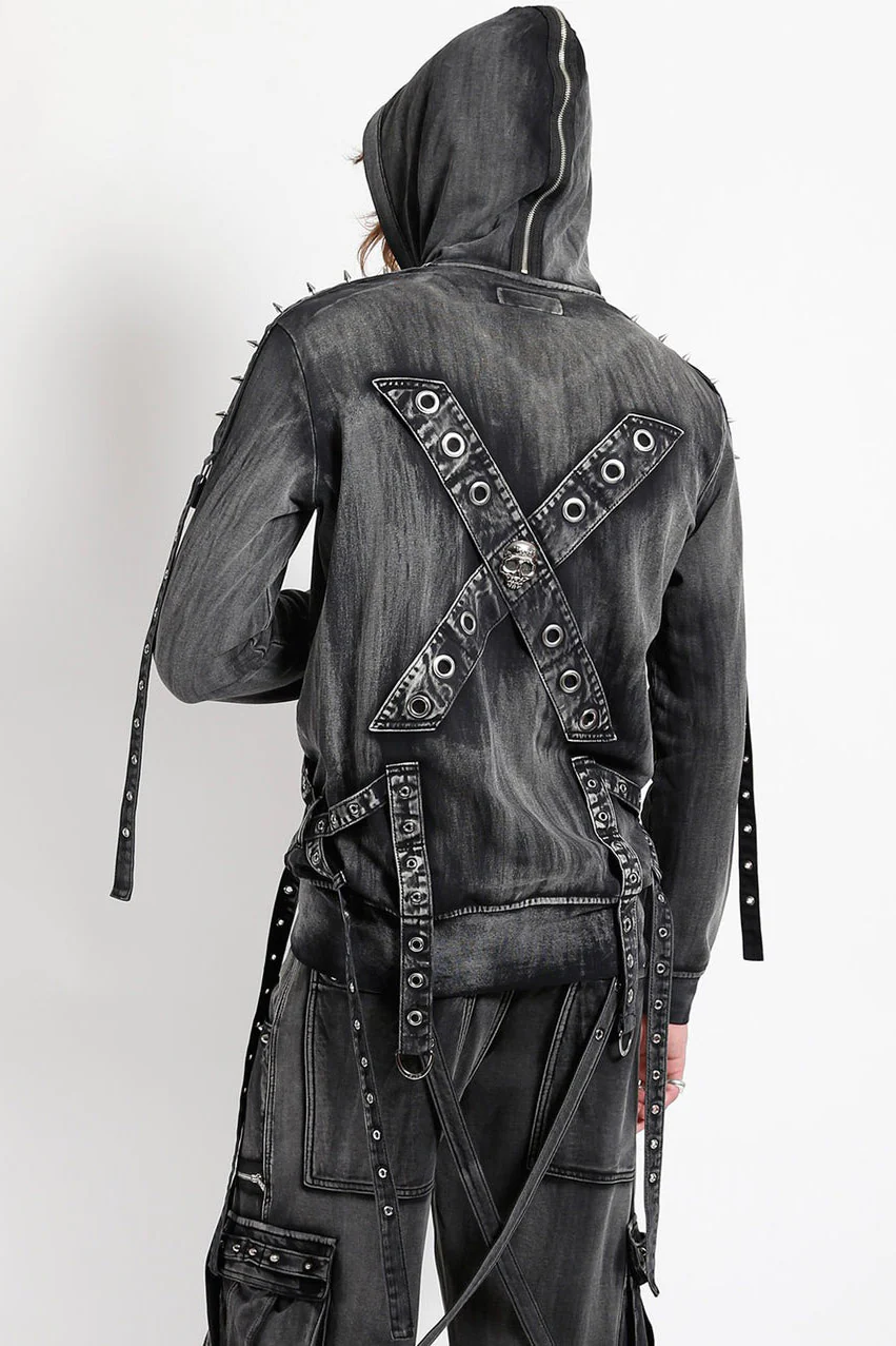 Tripp NYC Monster Fog Hoodie [Black/Mechanical Wash] - Image 4