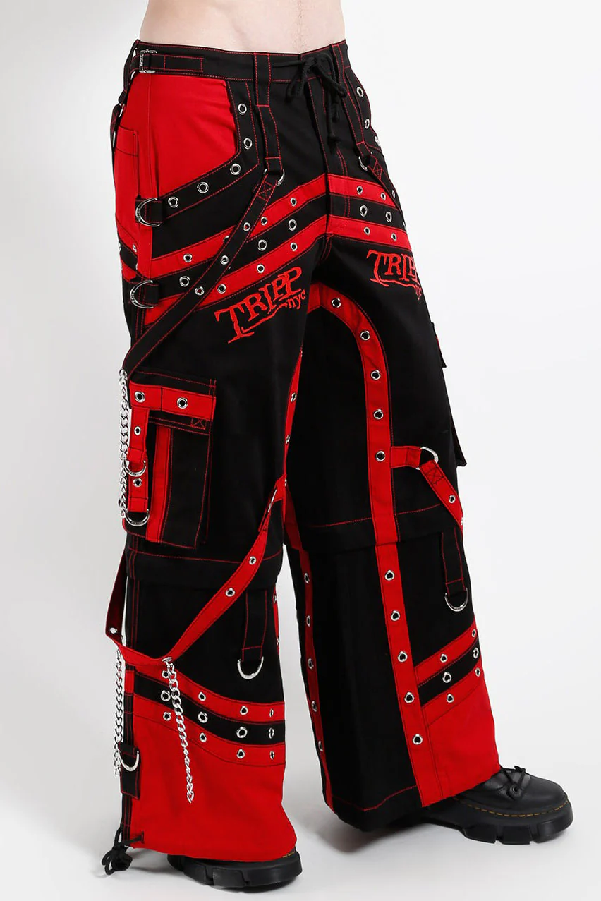 Tripp NYC Off Track Pants [Black/Red] - Image 2