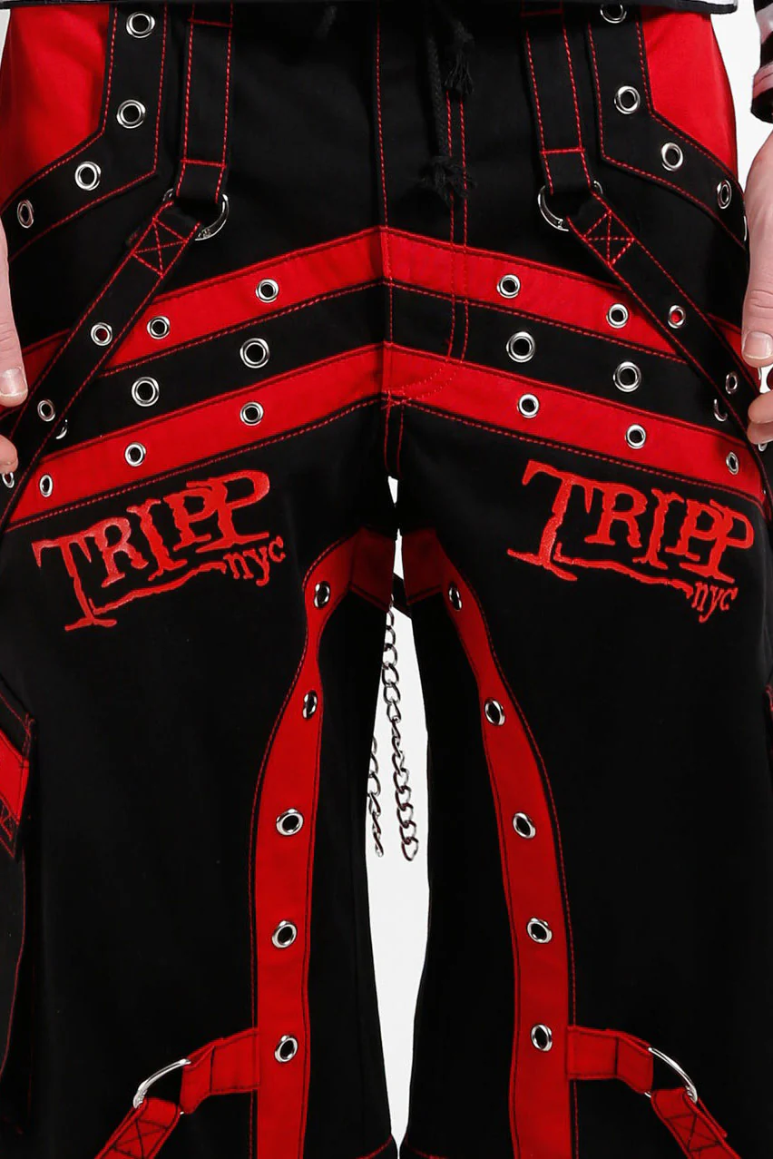 Tripp NYC Off Track Pants [Black/Red] - Image 4