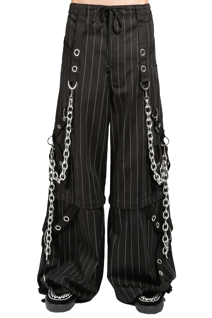 Tripp NYC Power Chain Pants [Black/White Pinstripe]