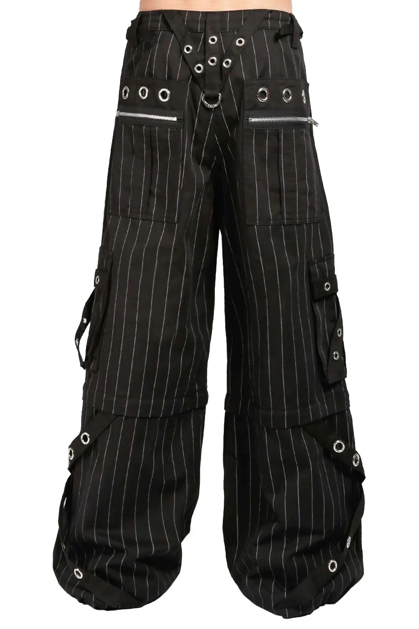 Tripp NYC Power Chain Pants [Black/White Pinstripe] - Image 3