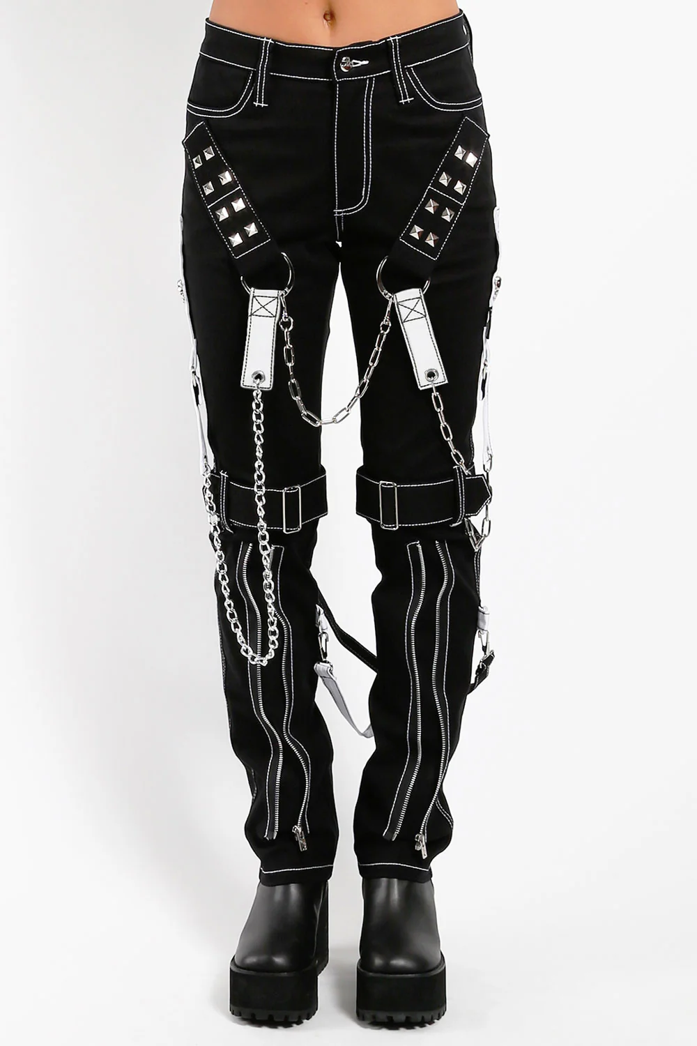 Tripp NYC Raider Pants [Black/White] - Image 5