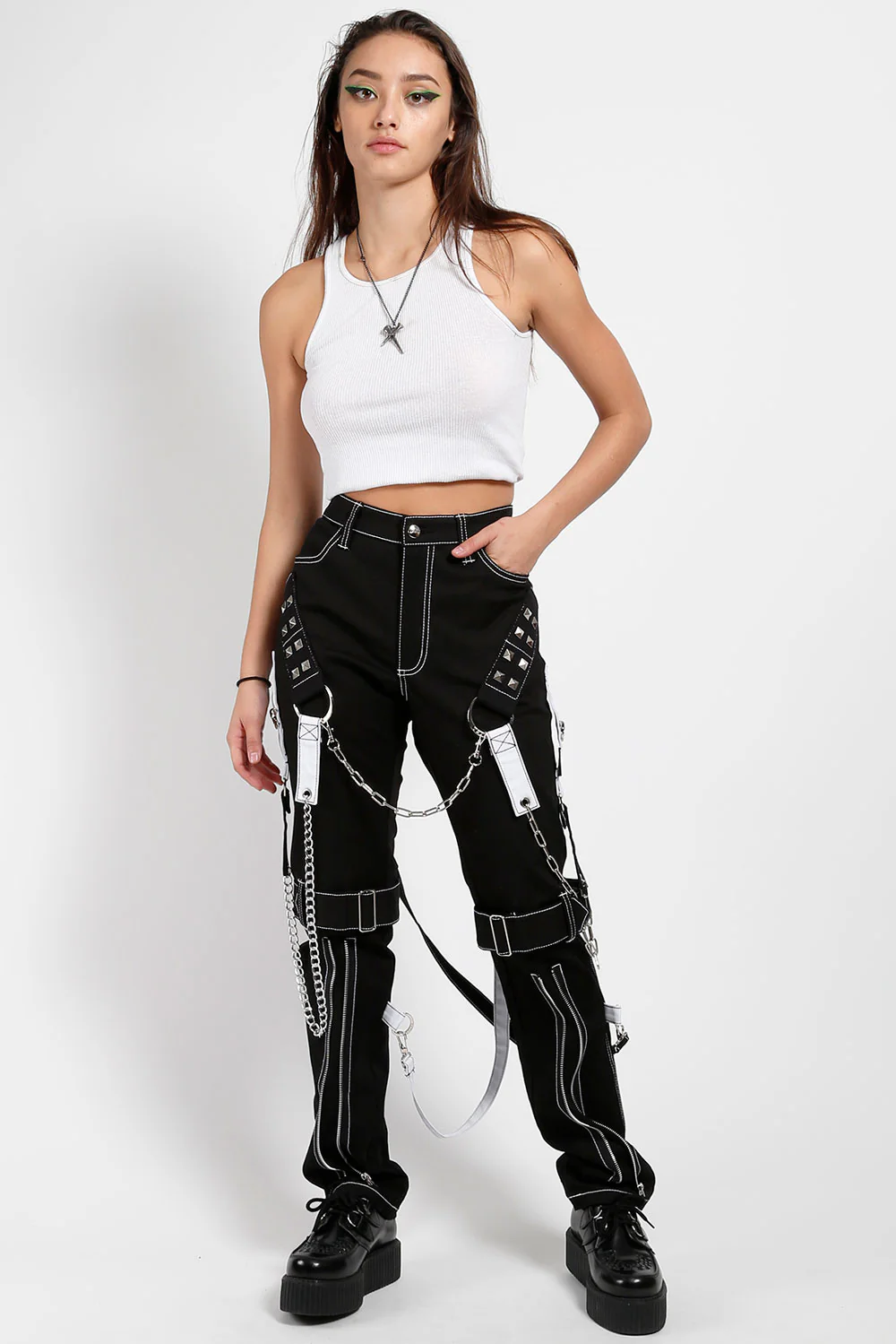 Tripp NYC Raider Pants [Black/White] - Image 6