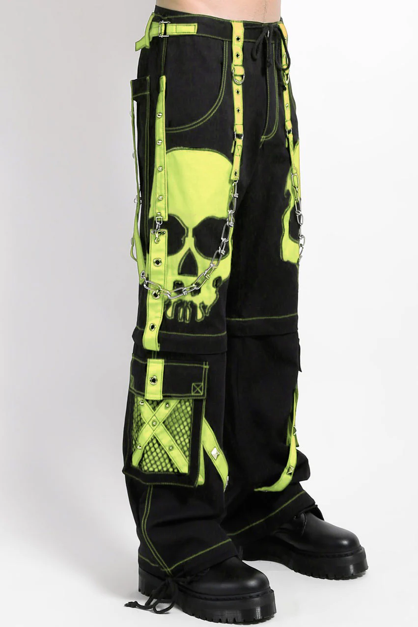 Tripp NYC Scare Dark Street Pants [BLACK/LIME] - Image 2