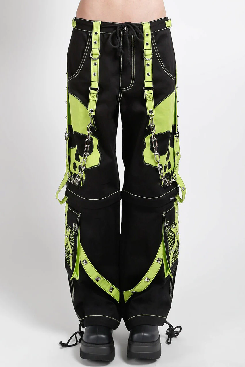 Tripp NYC Scare Dark Street Pants [BLACK/LIME] - Image 6