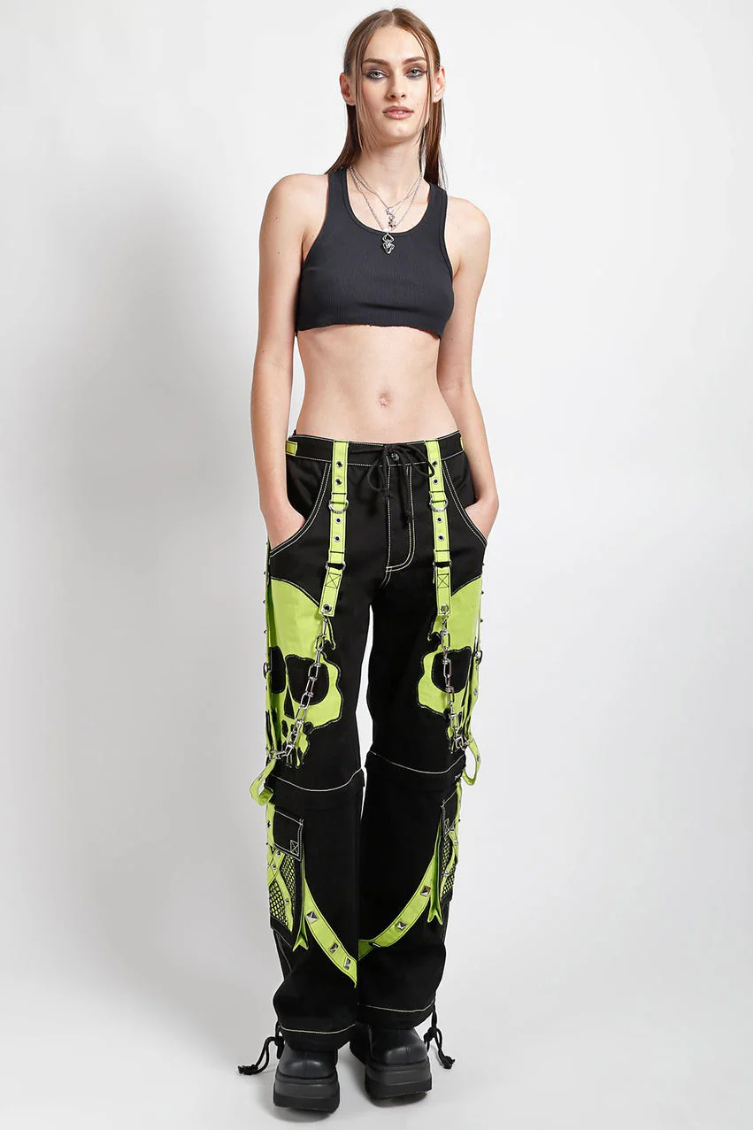 Tripp NYC Scare Dark Street Pants [BLACK/LIME] - Image 9