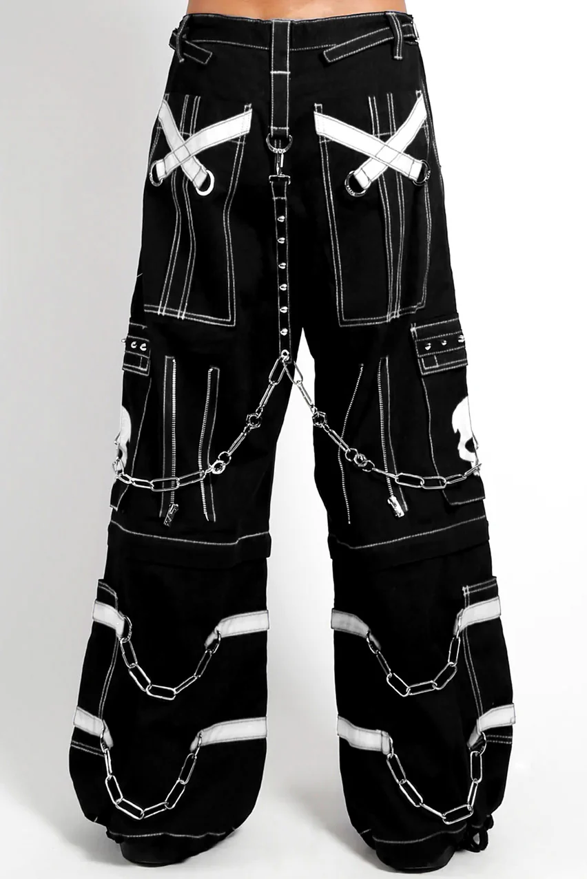 Tripp NYC Skull Bondage Pants [Black/White] - Image 3