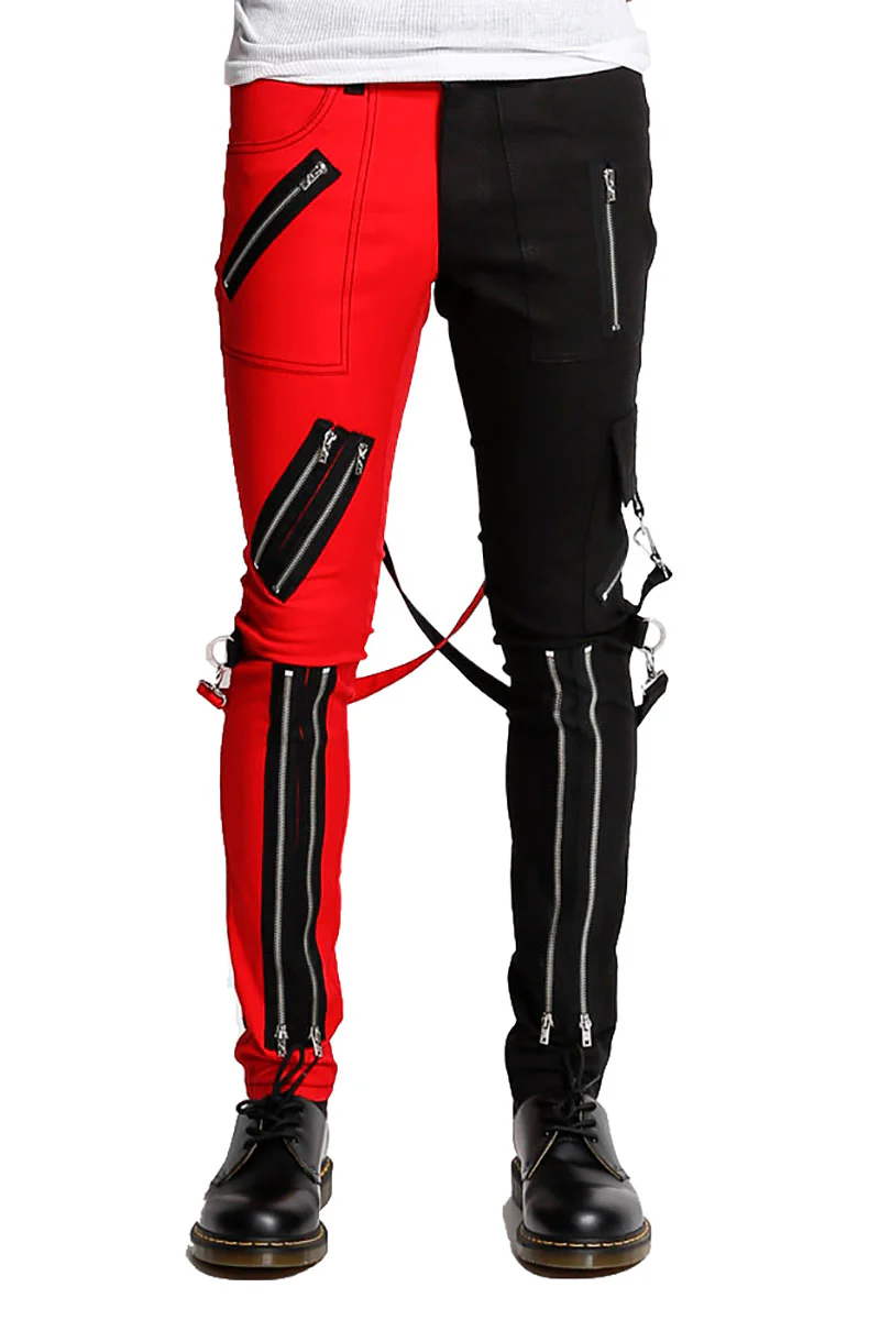 Tripp NYC Split Leg Bondage Pants [Black/Red] - Image 3