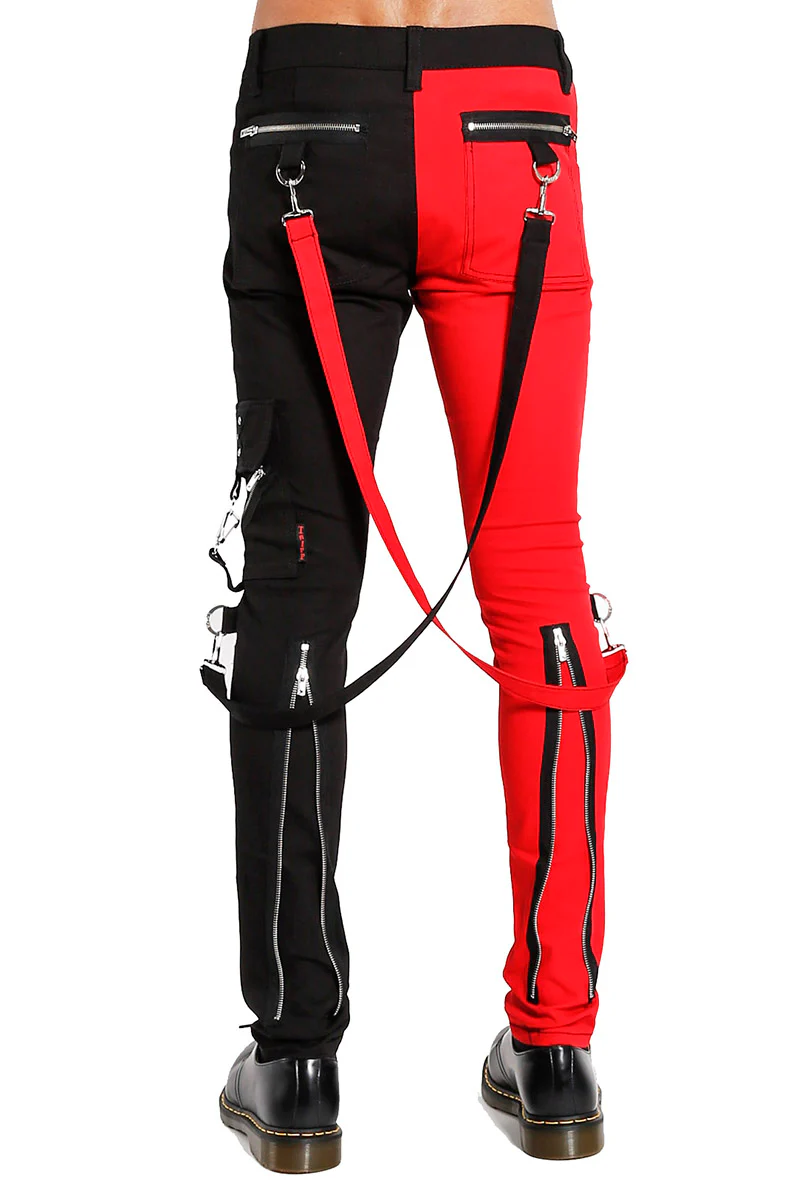 Tripp NYC Split Leg Bondage Pants [Black/Red] - Image 5
