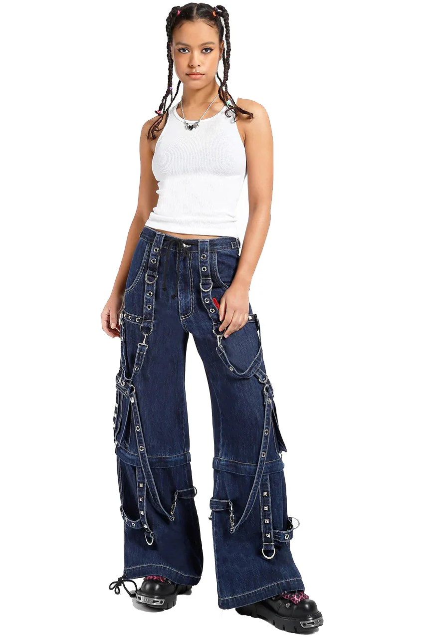 Tripp NYC Strap Zip-Off Pants [BLUE DENIM] - Image 8