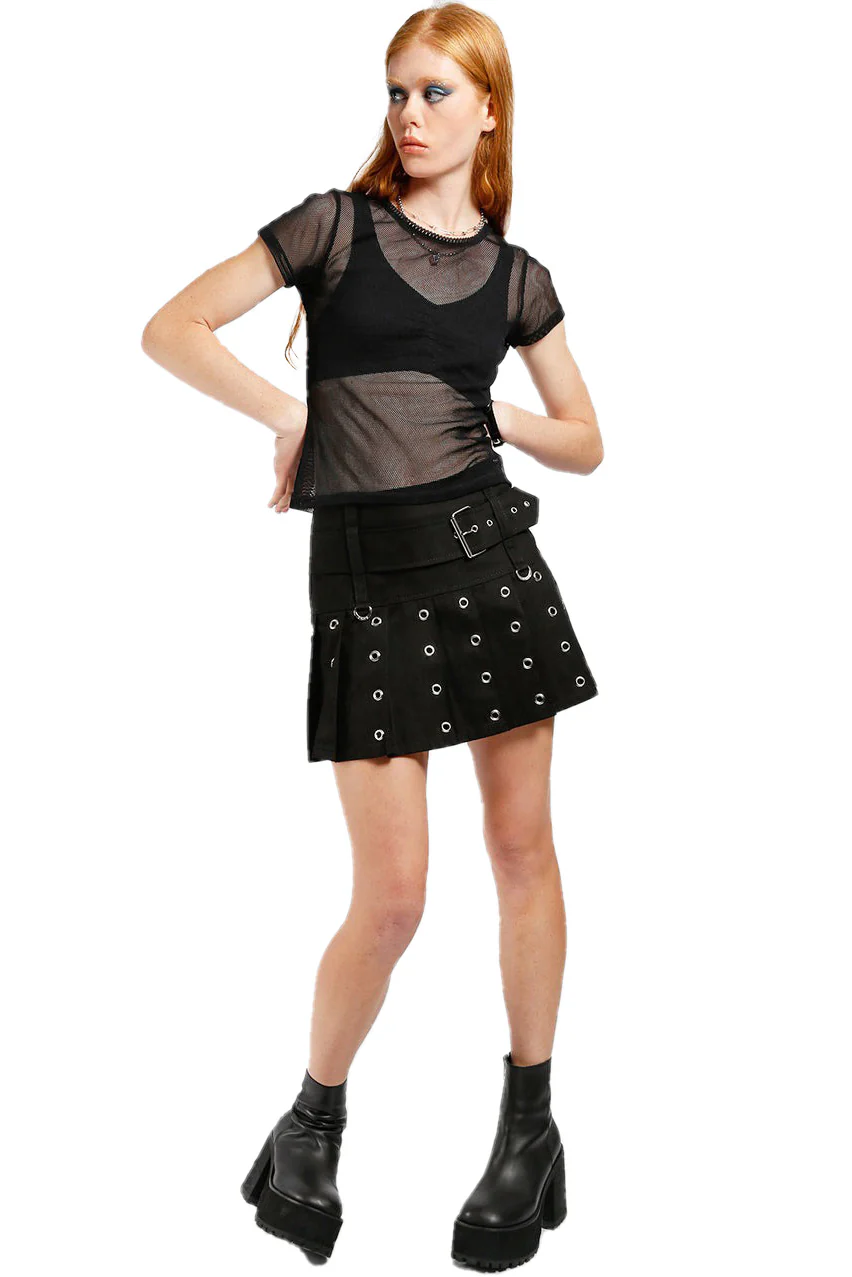 Tripp NYC Super Rocker Skirt [BLACK/SILVER] - Image 4