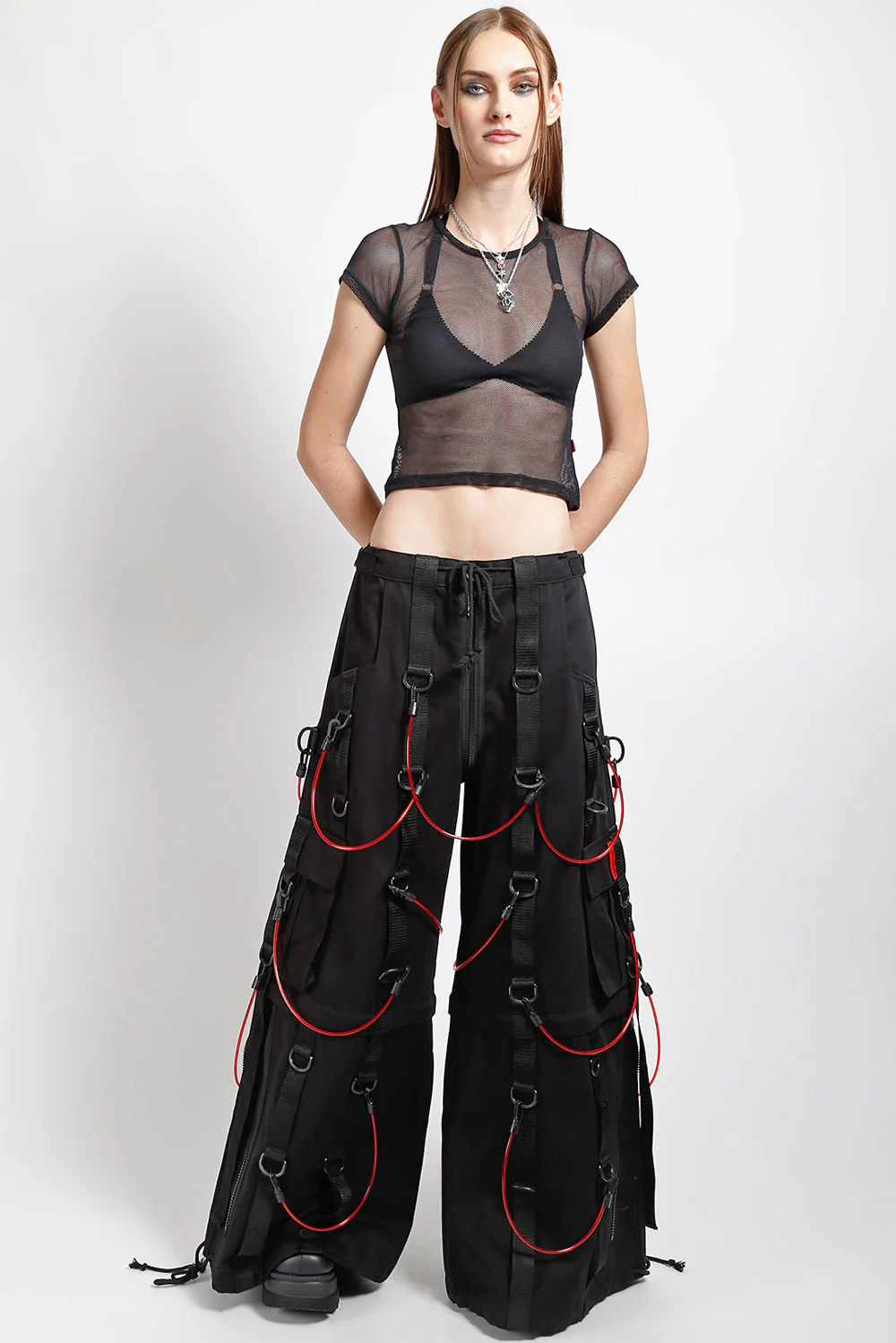 Tripp NYC Transfusion Pants [Black/Red] - Image 6