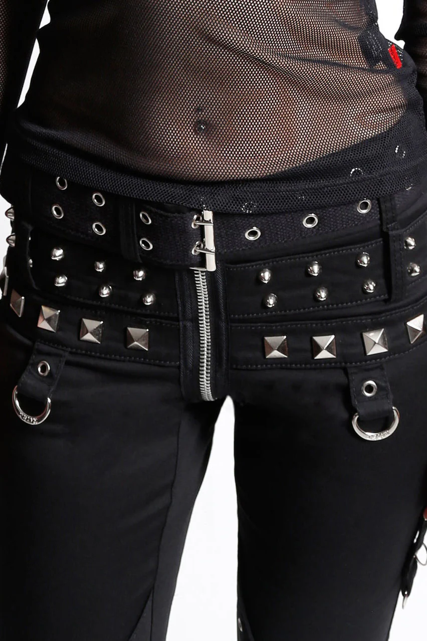 Tripp NYC Triple Belted Pants [Black] - Image 5