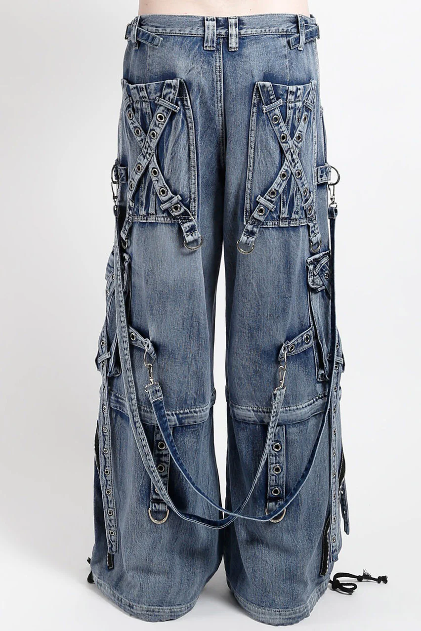 Tripp NYC X-Strap Pants [Blue-Fog Wash] - Image 3