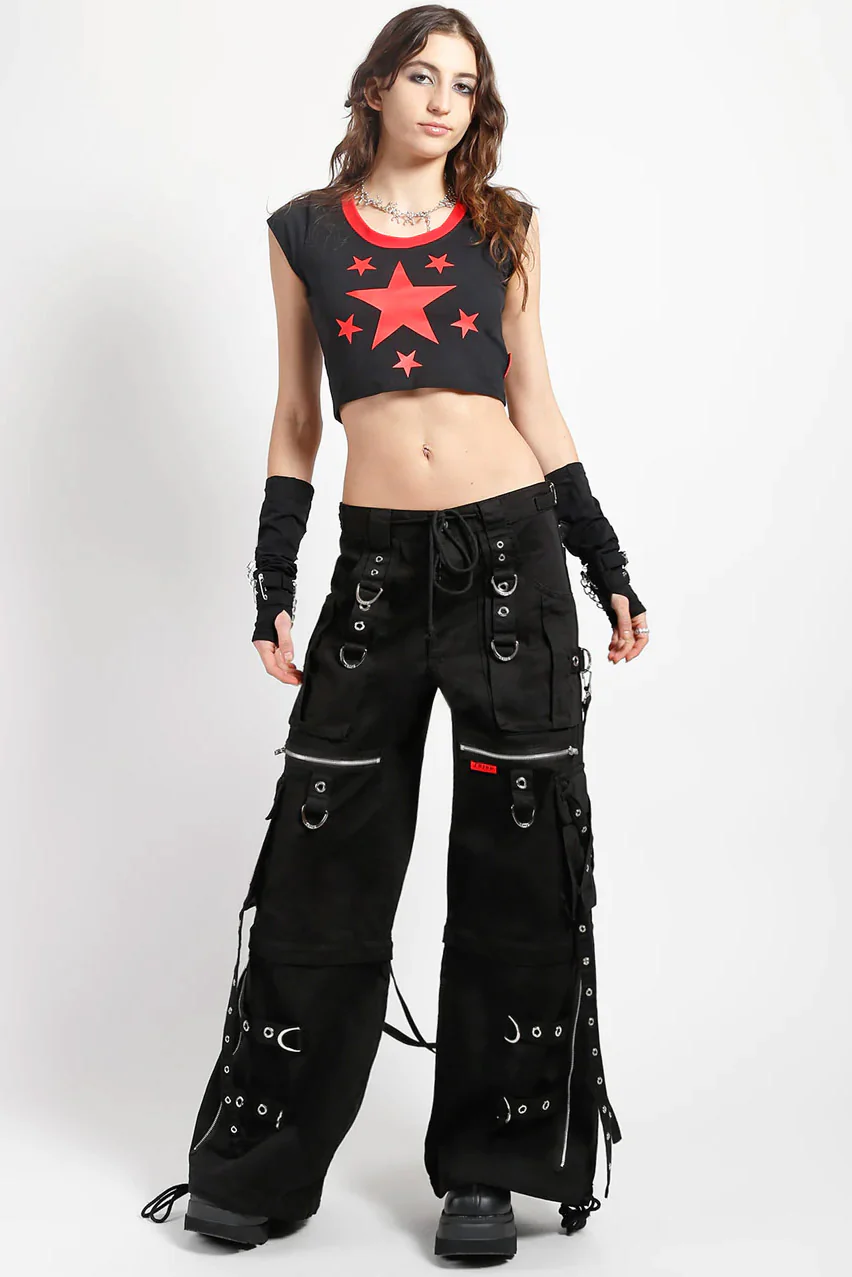 Tripp NYC X-Strap Zip Off Pants [BLACK/BLACK] - Image 9