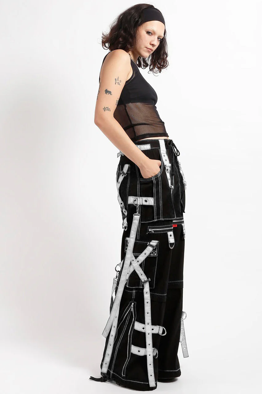 Tripp NYC X-Strap Zip Off Pants [Black/White] - Image 9
