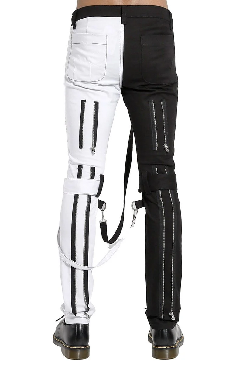 Tripp Split Leg Bondage Pants [Black/White] - Image 3