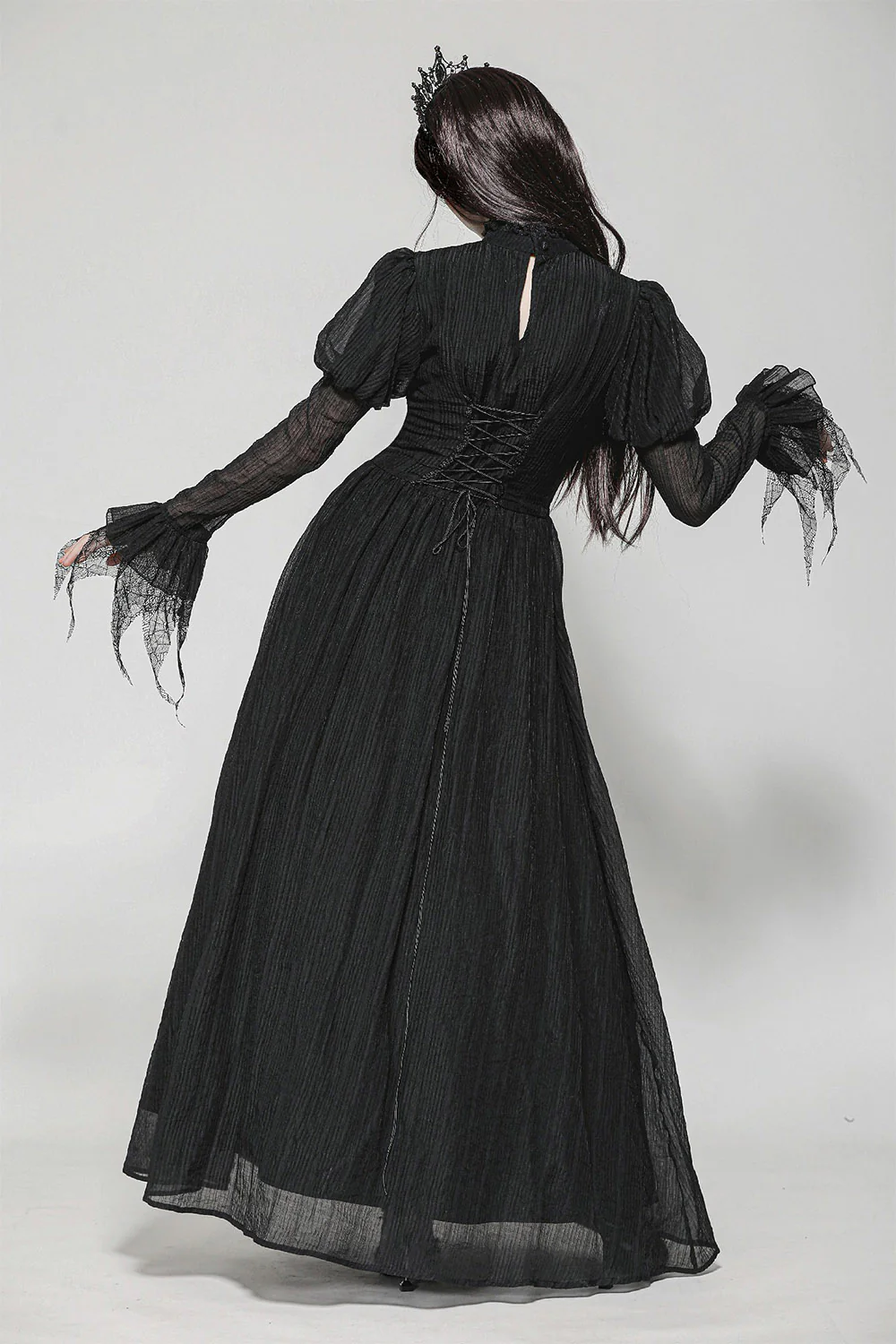 Twilight Witch Puff Shoulder Maxi Dress - Image 5