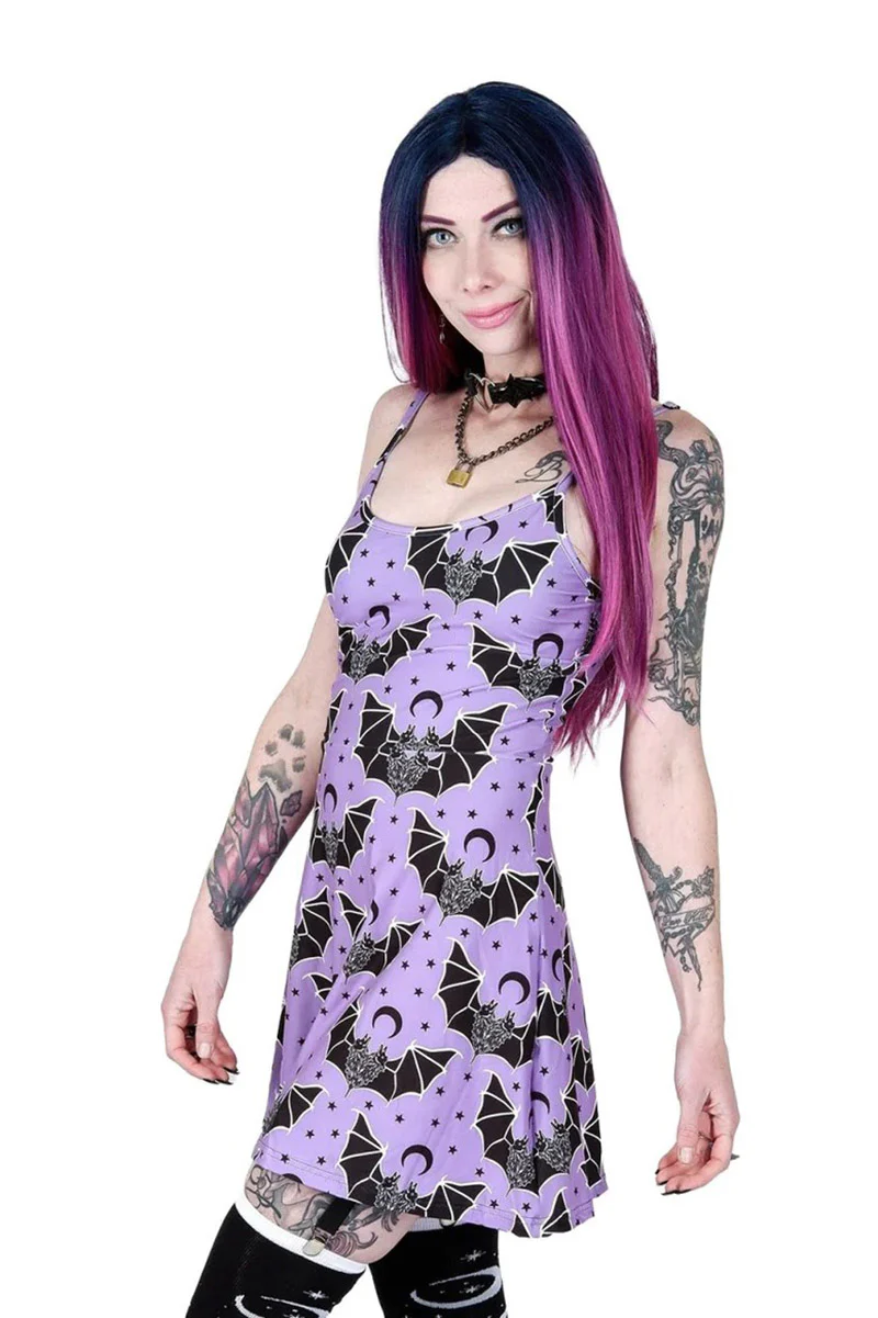 Two Headed Bat Skater Dress - Image 5