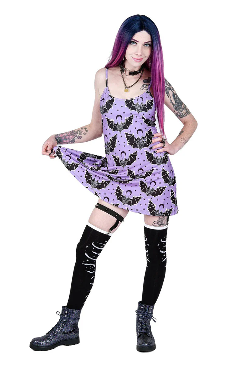 Two Headed Bat Skater Dress - Image 7
