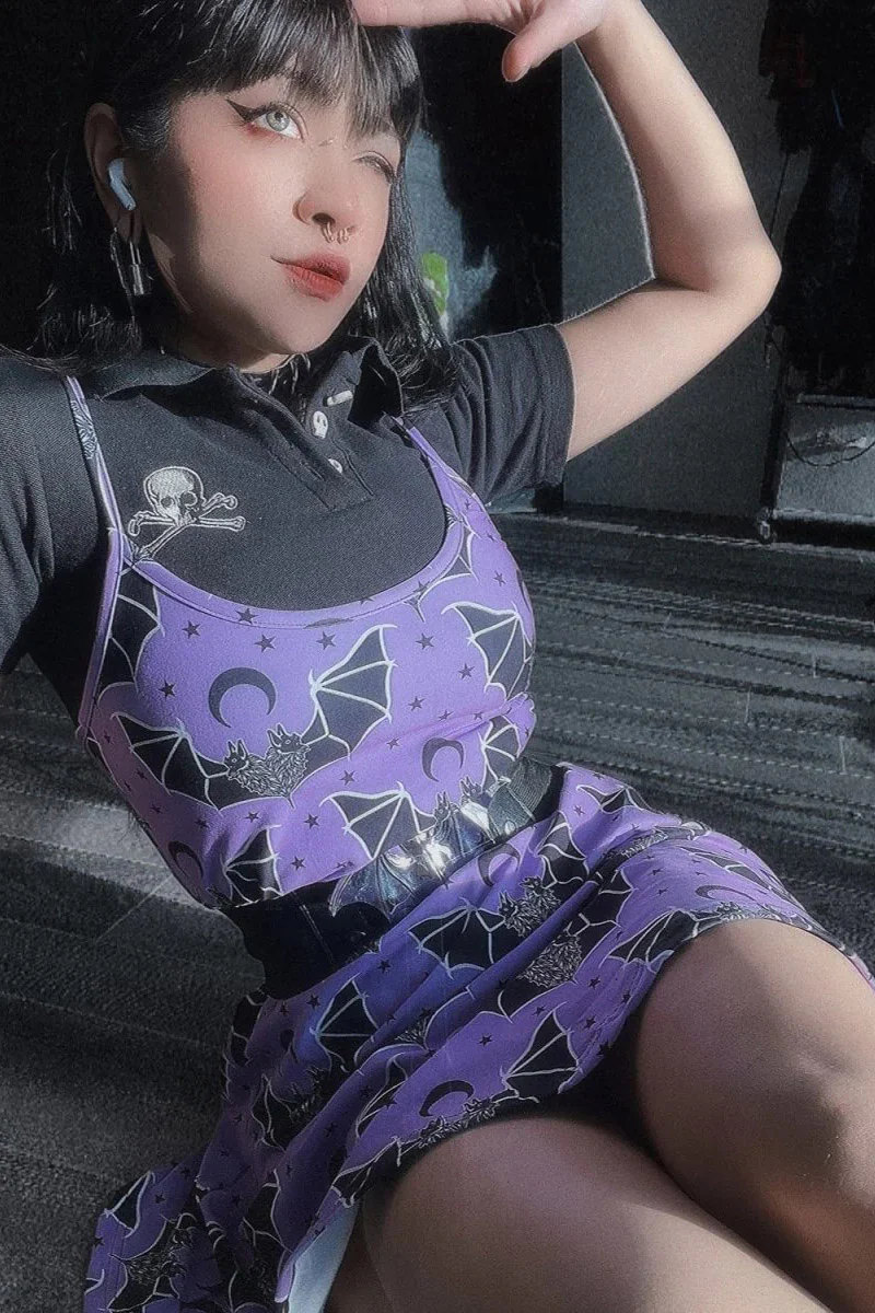 Two Headed Bat Skater Dress - Image 9