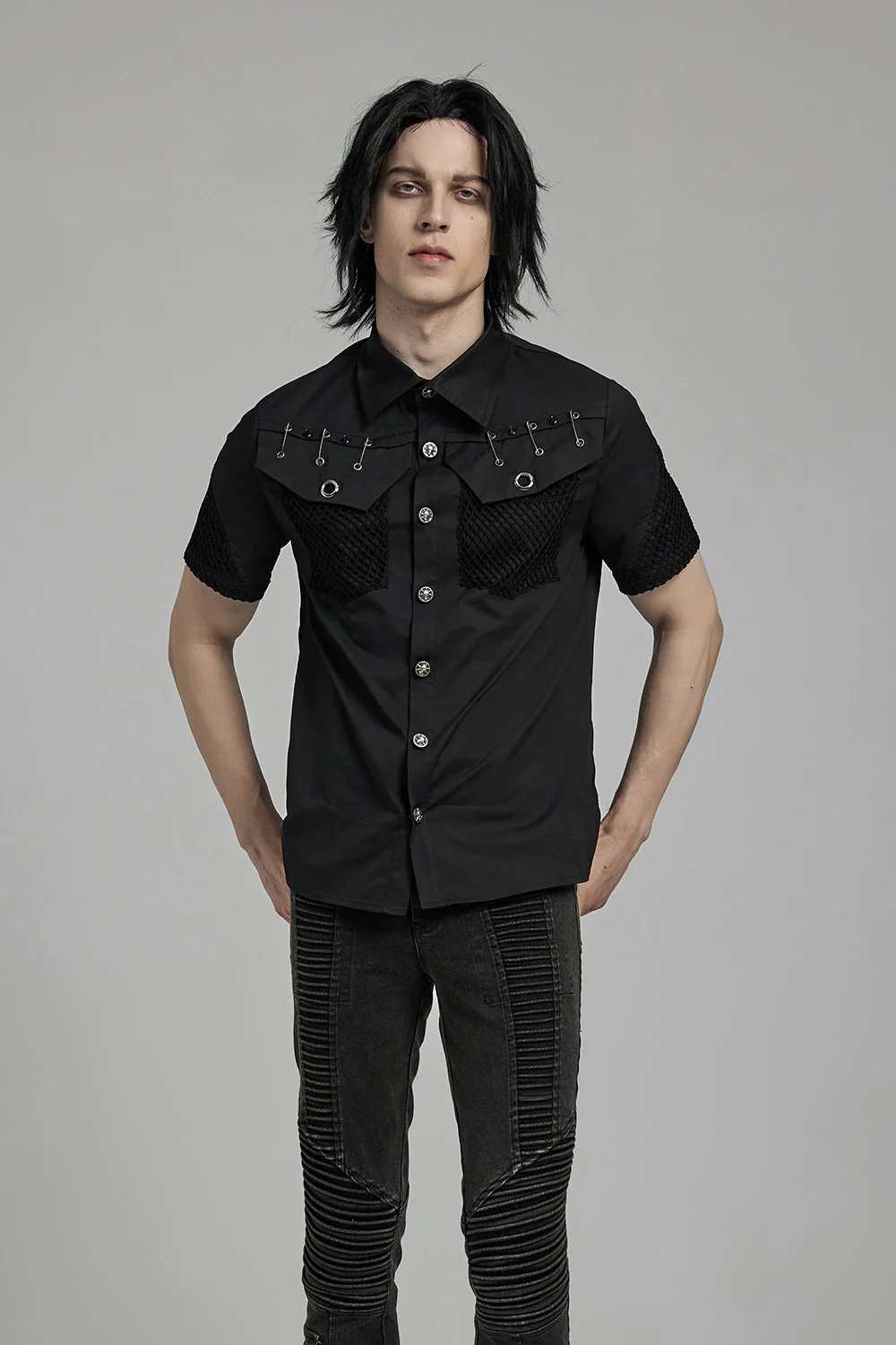 Undead Safety Pin Button Up Shirt - Image 6