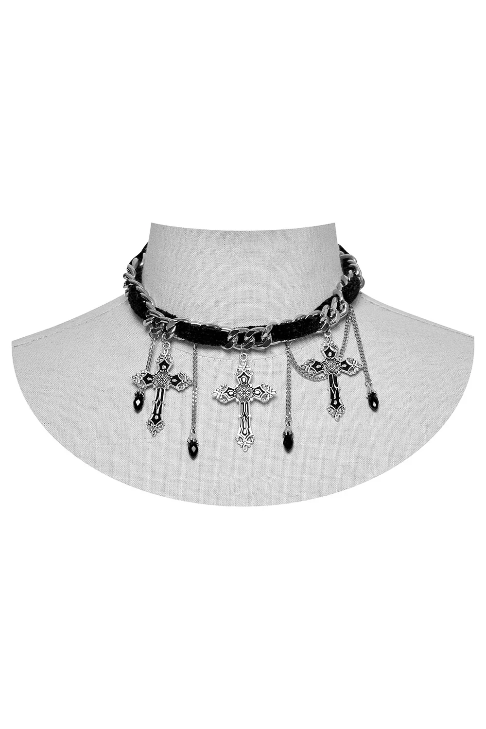 Unforgiven Gothic Cross Necklace [Black] - Image 3