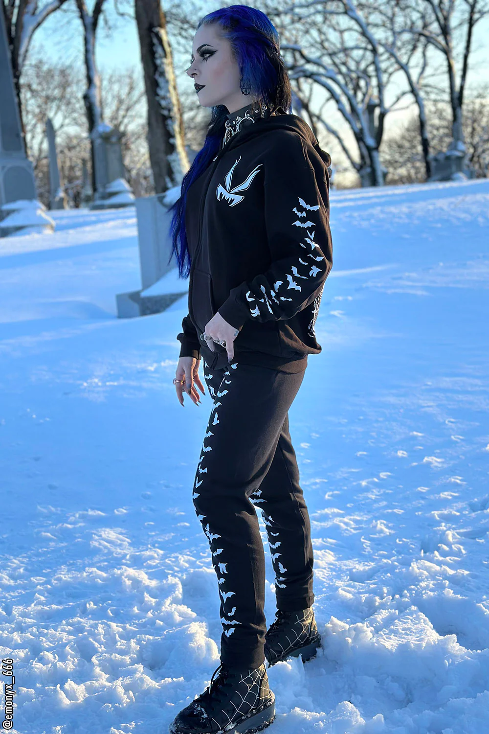 Vampire Bat Joggers [WHITE BATS] - Image 4