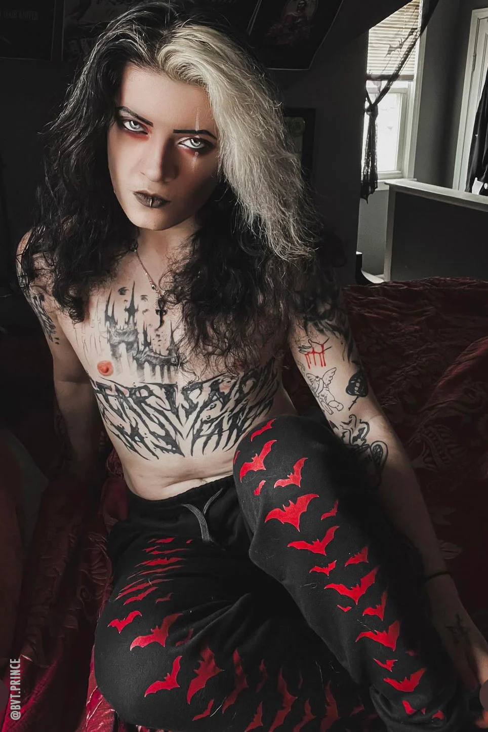 Vampire Bat Joggers [RED BATS] - Image 6