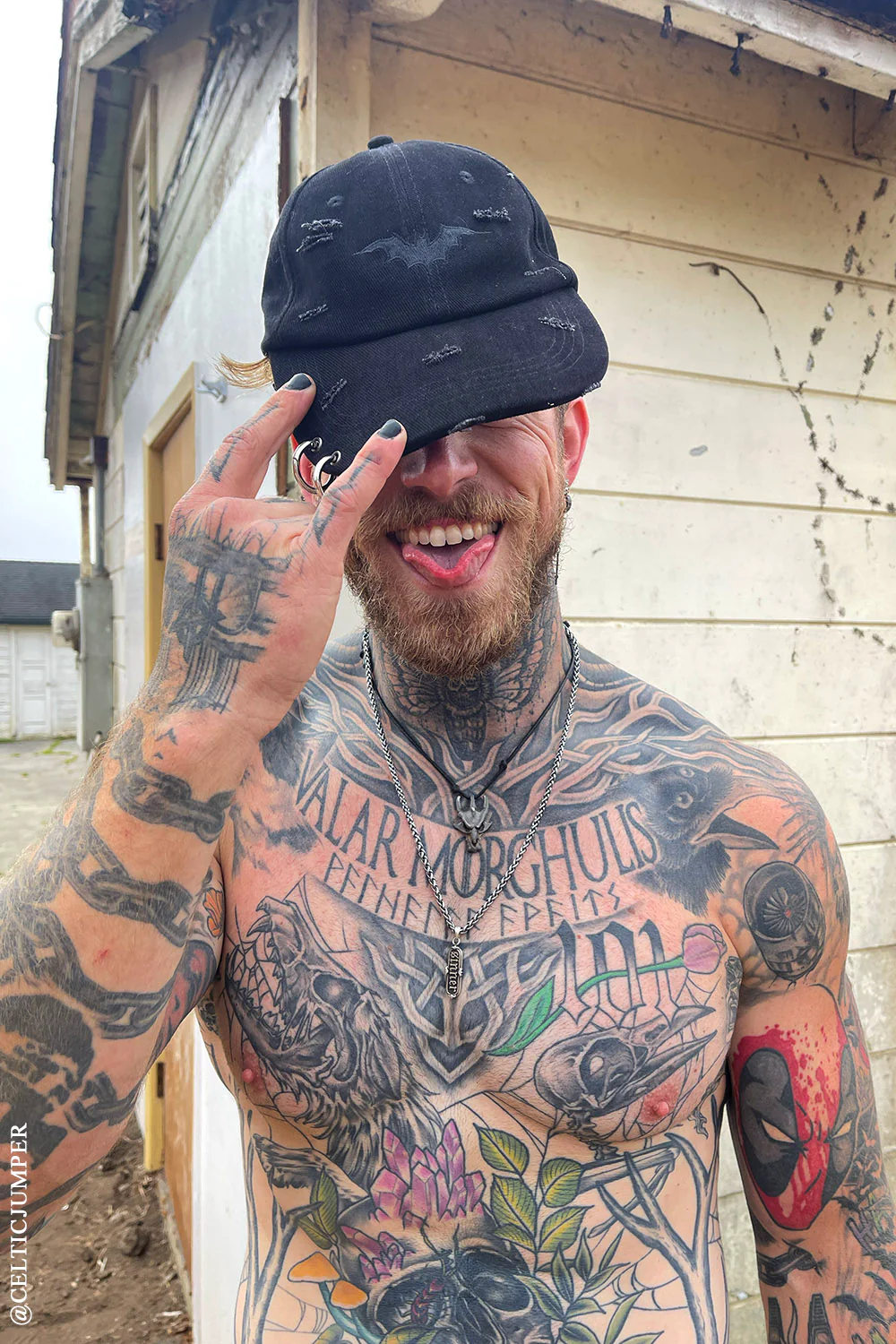 Vampire Bat Pierced Baseball Cap [Black] - Image 21