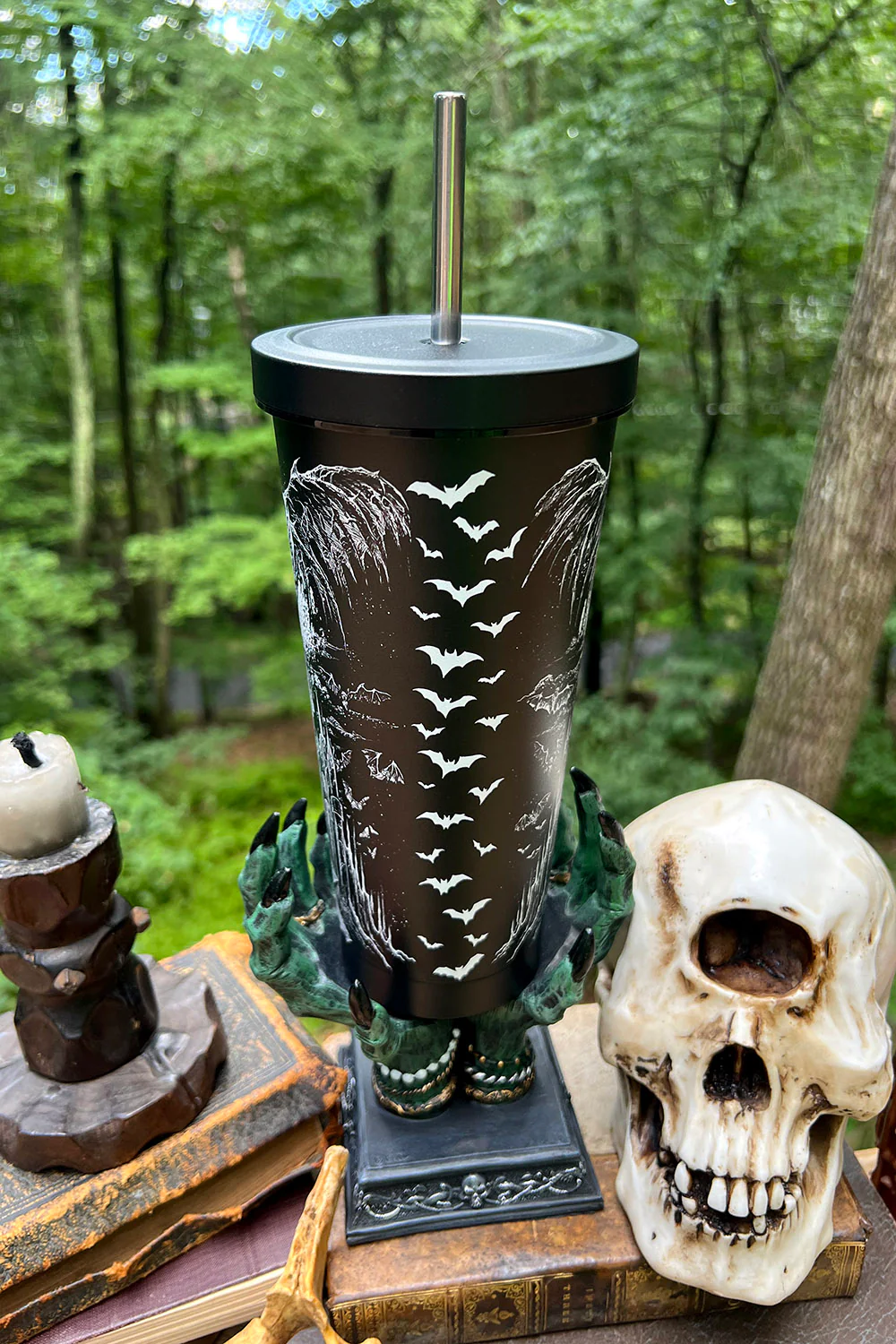 Vampire Castle Cold Brew Tumbler with Straw - Image 10