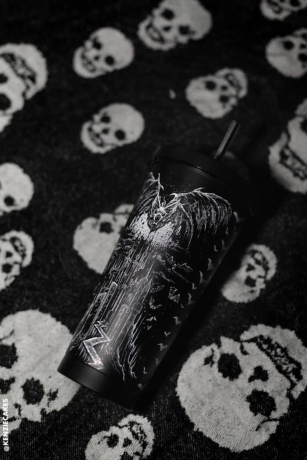 Vampire Castle Cold Brew Tumbler with Straw - Image 2