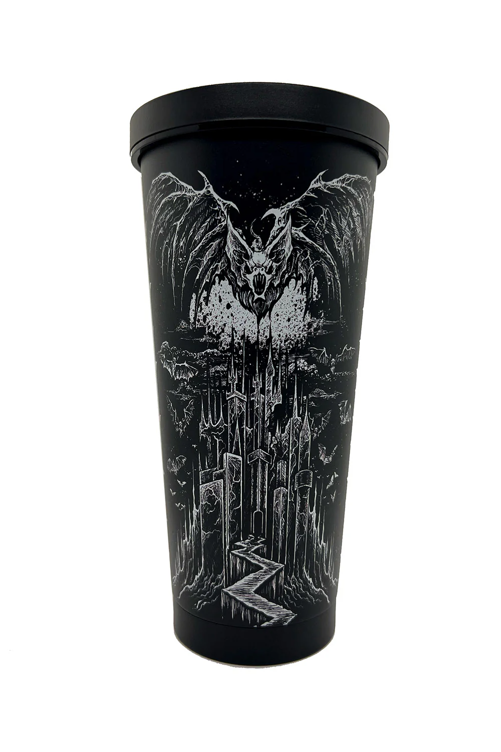 Vampire Castle Cold Brew Tumbler with Straw - Image 5