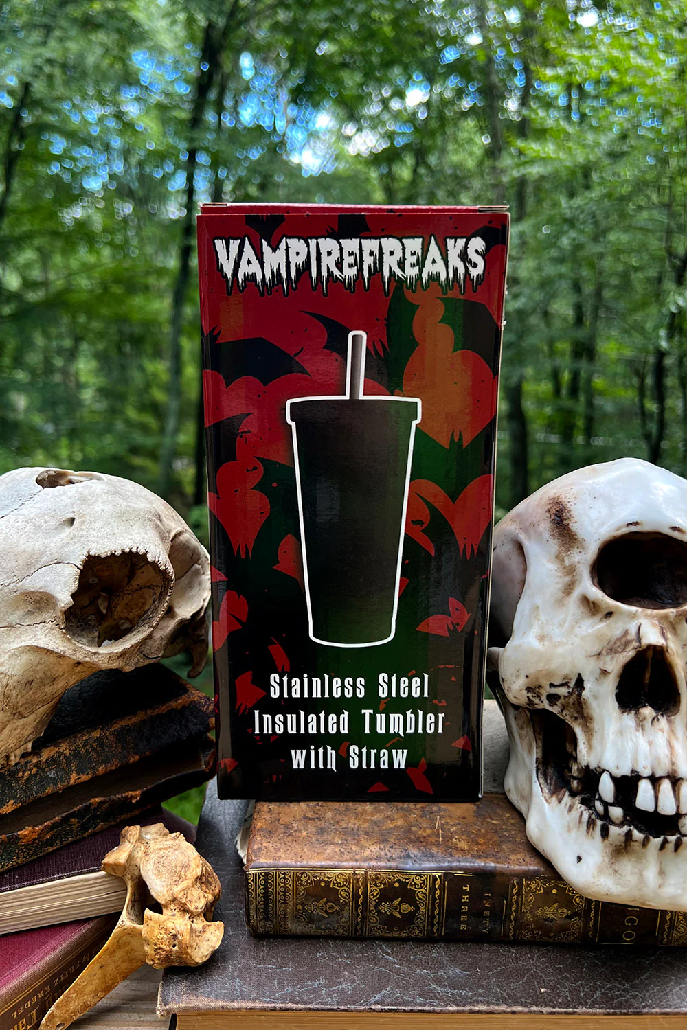 Vampire Castle Cold Brew Tumbler with Straw - Image 7