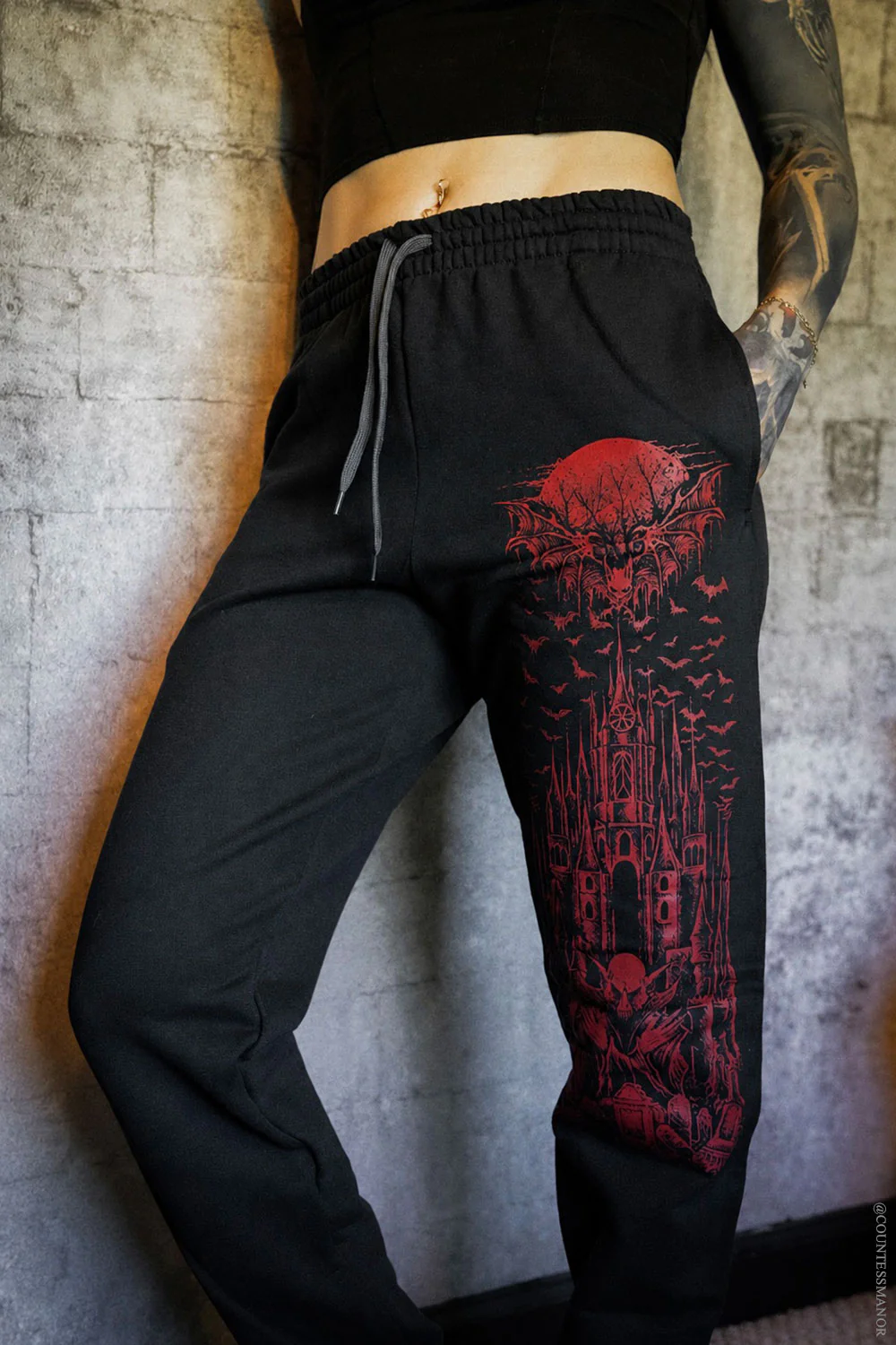 Vampire Castle Joggers [Blood Red] - Image 3