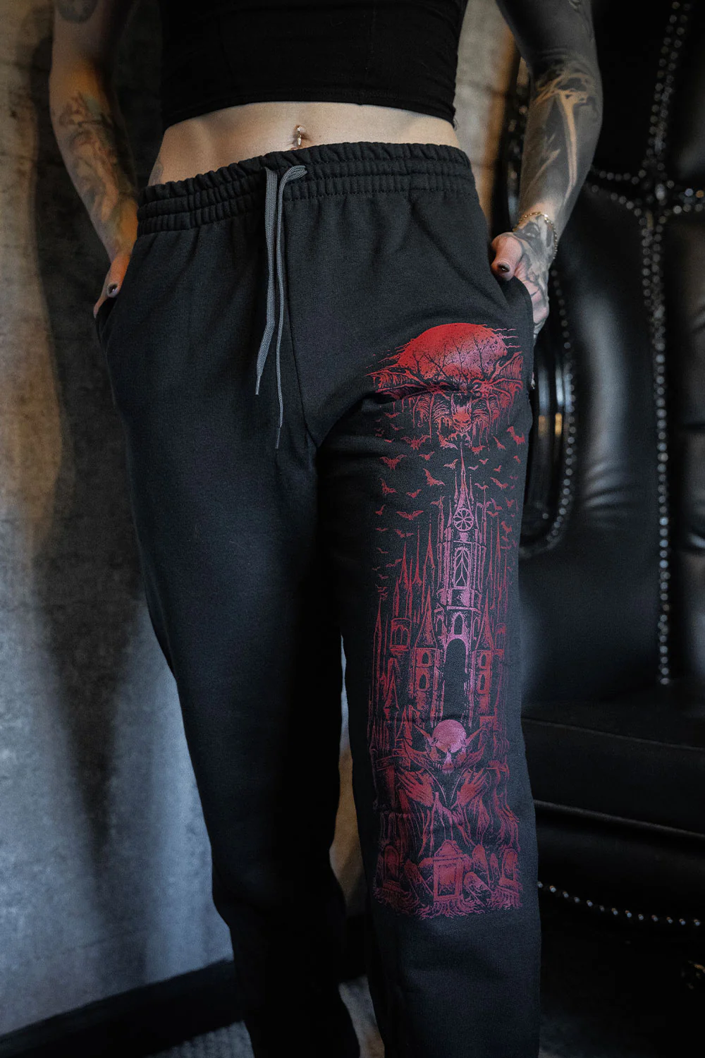 Vampire Castle Joggers [Blood Red] - Image 4