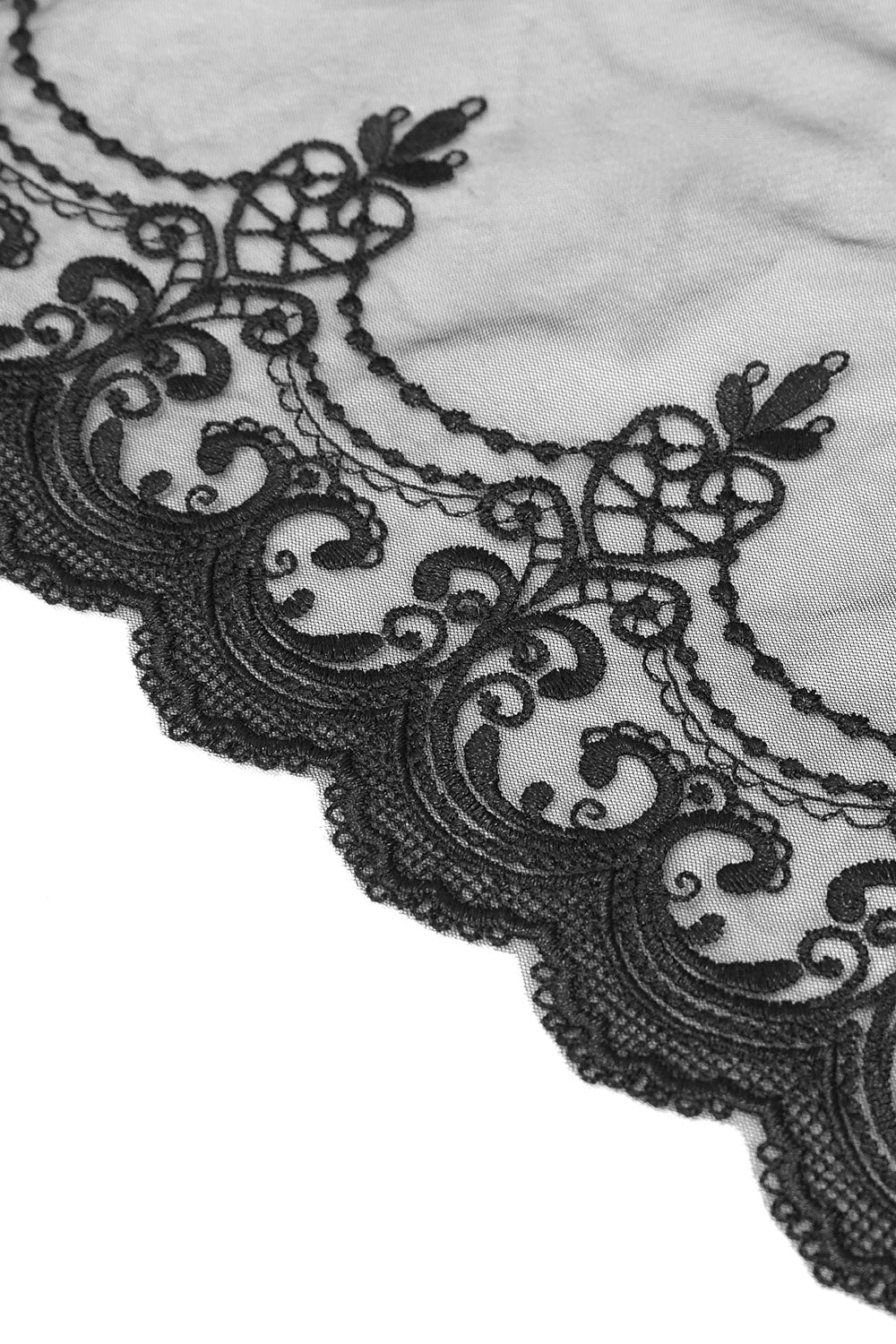 Vampire Funeral Lace Mesh Cape - Image 4
