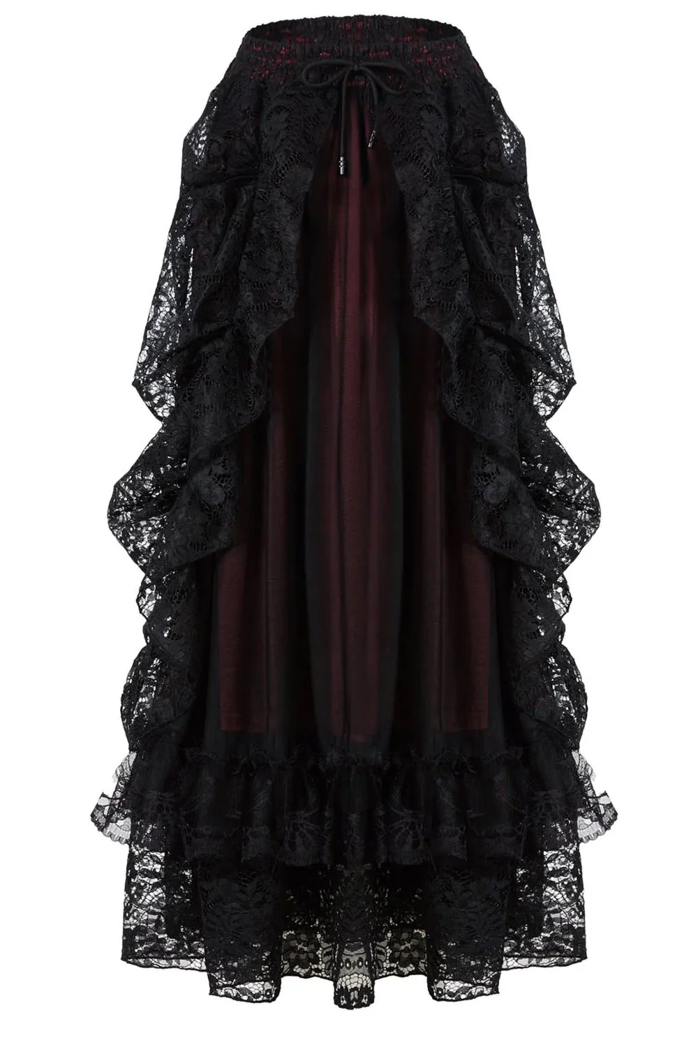 Vampire Goth Maxi Skirt [Red] - Image 6