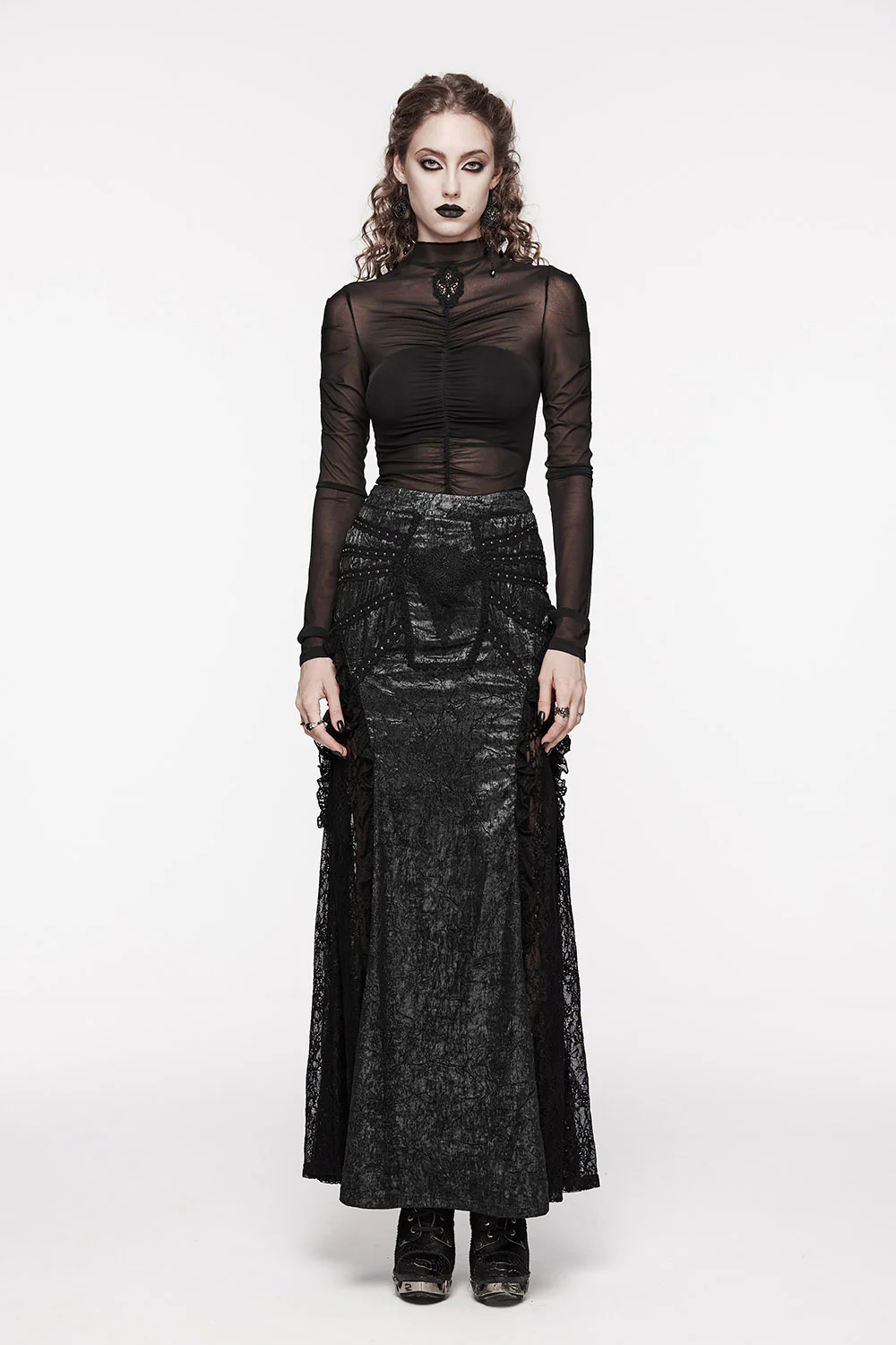 Vampire Goth Side Slit Skirt - Image 2