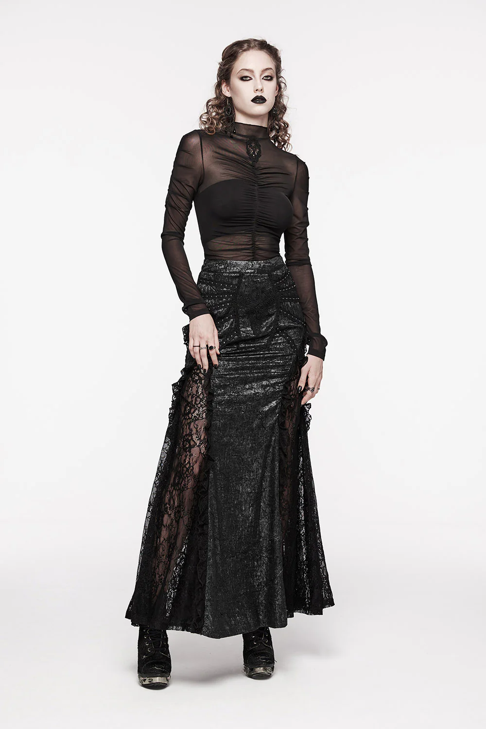 Vampire Goth Side Slit Skirt - Image 5