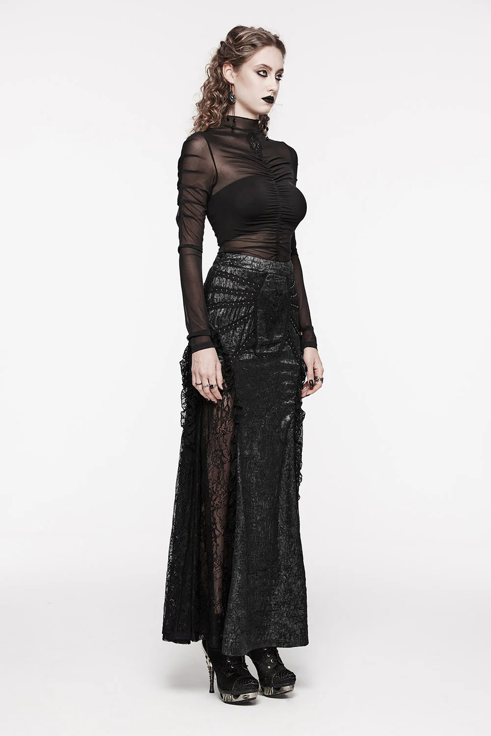 Vampire Goth Side Slit Skirt - Image 6