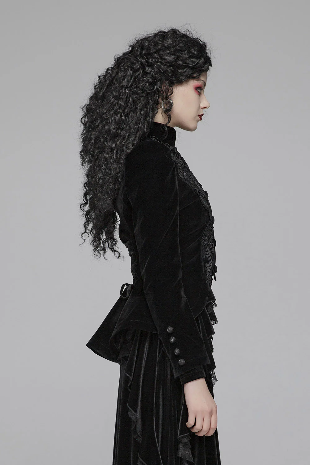 Vampire Goth Velvet Coat - Image 2